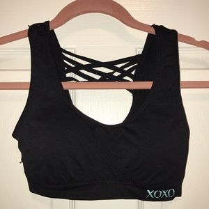 Black xoxo sports bra - L